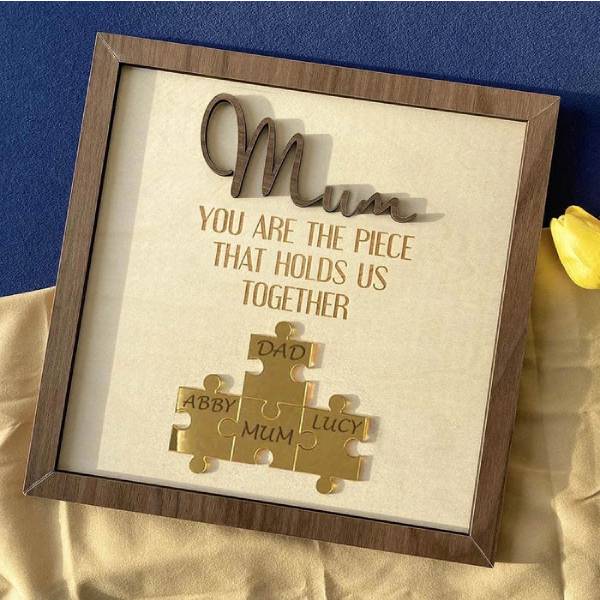 Personalized Name You Are The Piece That Holds Us Together 2-Layered Wooden Plaque Gift For Mother's Day HO82 901674 - Image 4