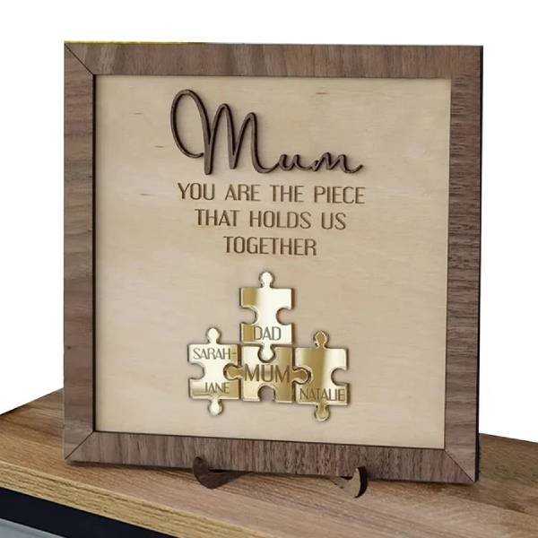 Personalized Name You Are The Piece That Holds Us Together 2-Layered Wooden Plaque Gift For Mother's Day HO82 901674 - Image 5