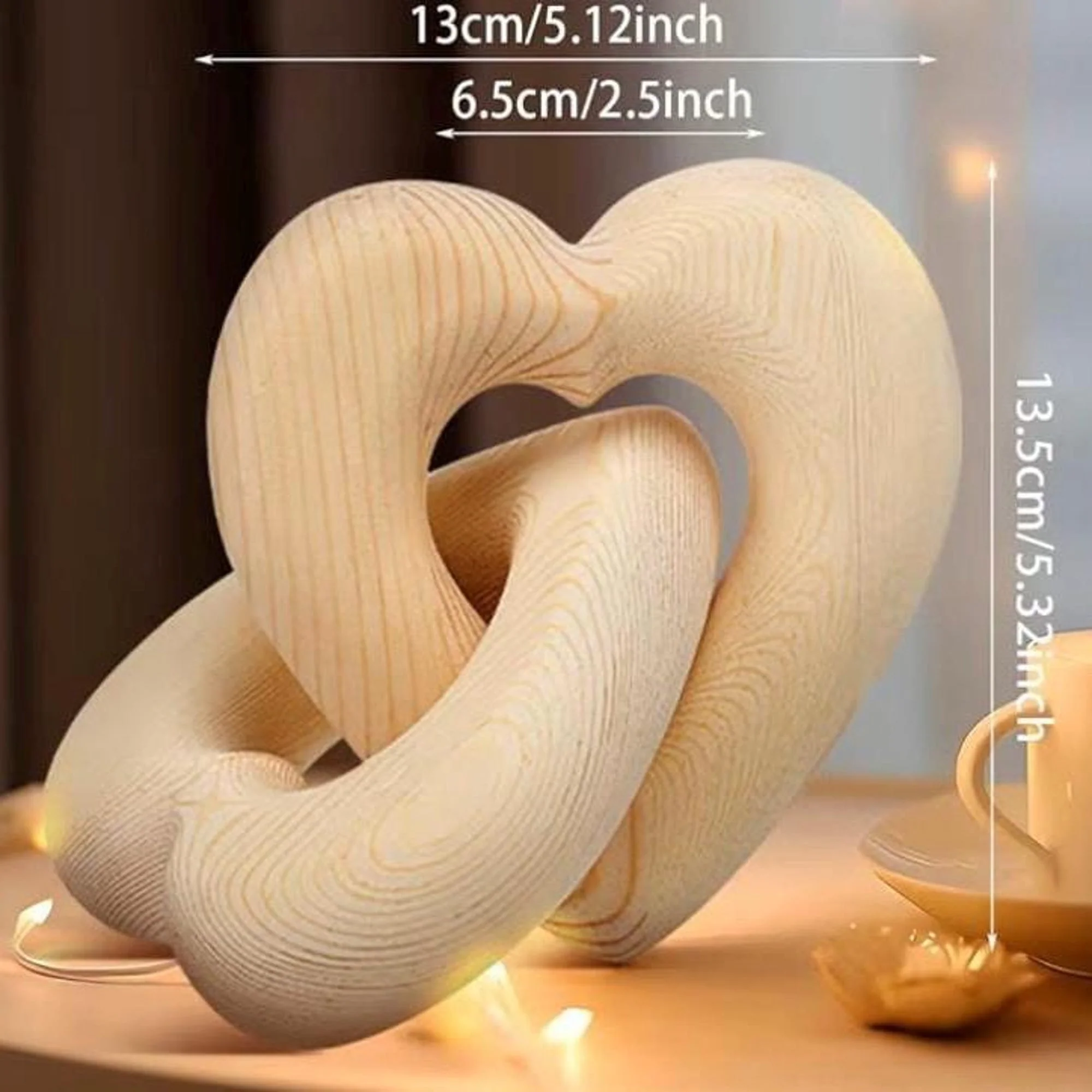 Personalized Names Infinity Heart Sculpture - Romantic Couple Keepsake, Anniversary Present for Him Her HO82 901356 - Image 8