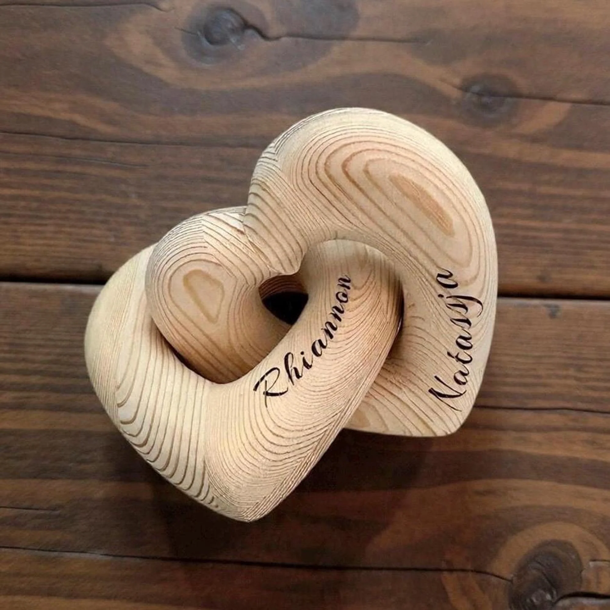 Personalized Names Infinity Heart Sculpture - Romantic Couple Keepsake, Anniversary Present for Him Her HO82 901356 - Image 9