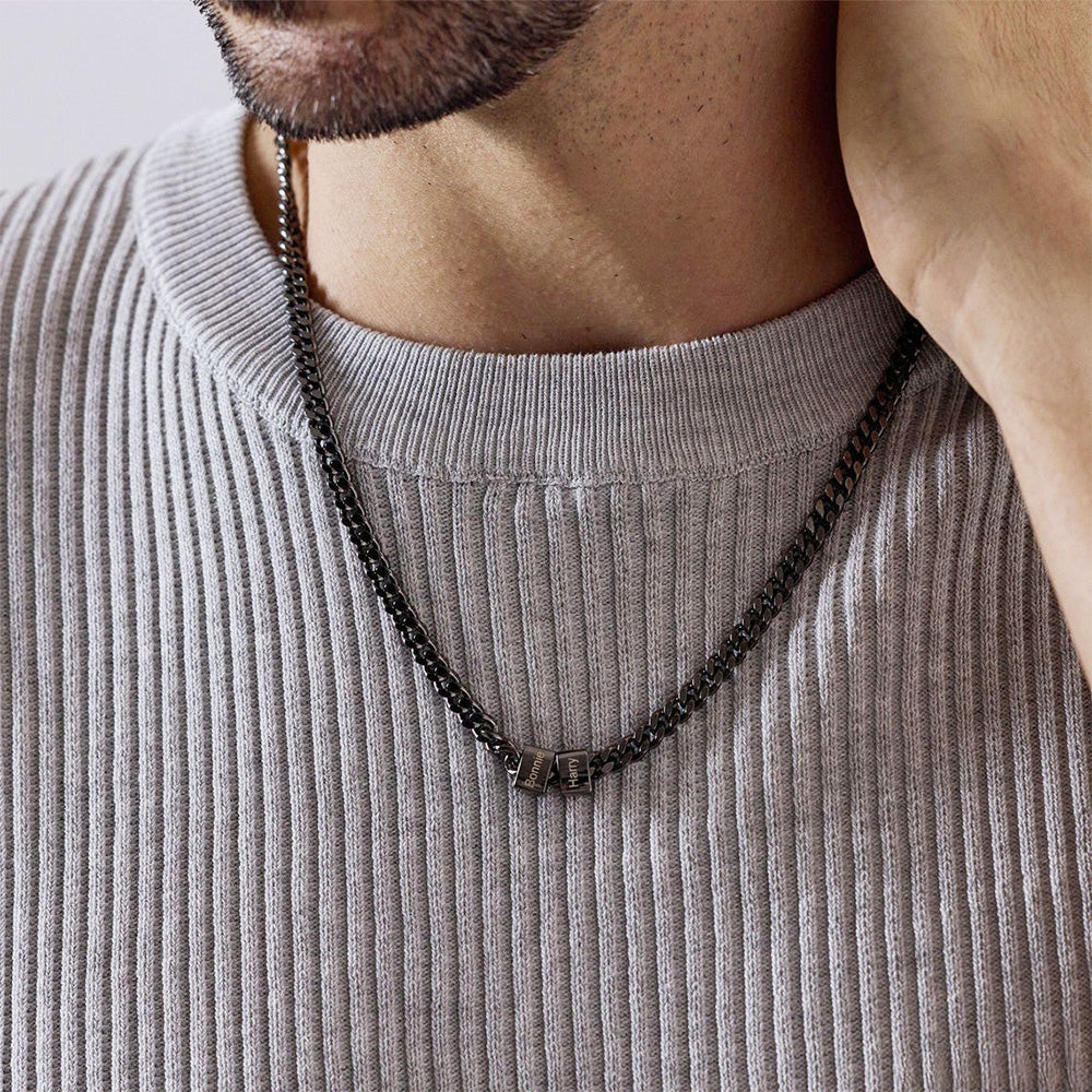 Personalized Names Men Necklace - Gift For Dad Gift, Father's Day Gift HO82 902418 - Image 5