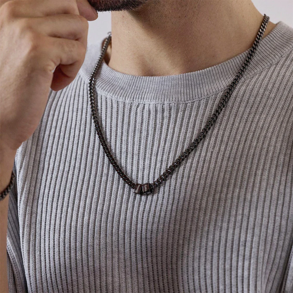 Personalized Names Men Necklace - Gift For Dad Gift, Father's Day Gift HO82 902418 - Image 6