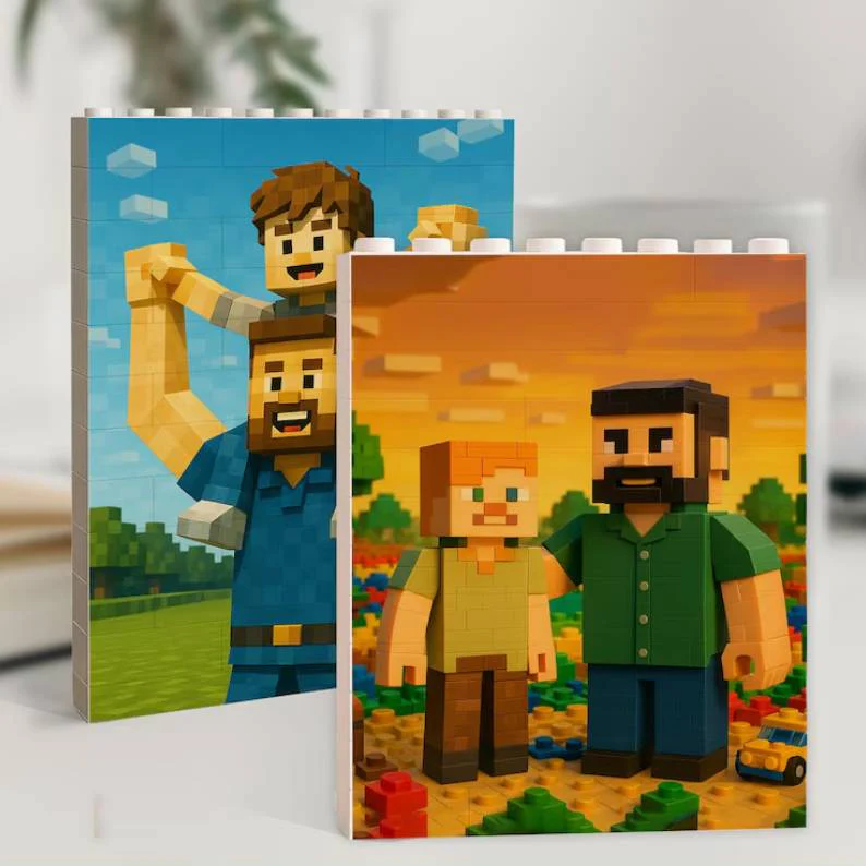 Personalized Photo Building Brick Block - Father's Day Dad Gift HO82 902596 - Image 5