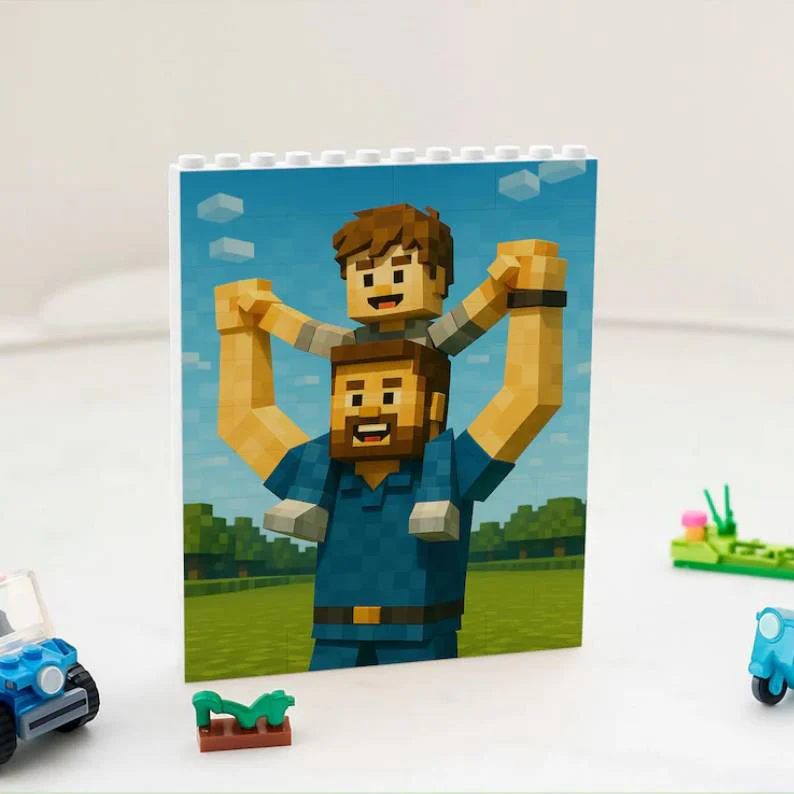 Personalized Photo Building Brick Block - Father's Day Dad Gift HO82 902596 - Image 6