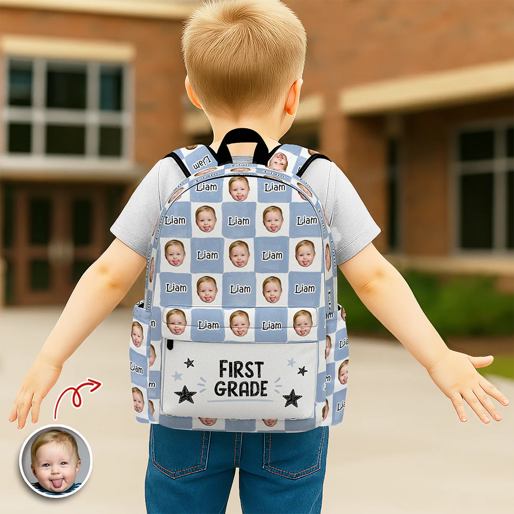 Personalized Photo & Name Backpack - Gift for Kids, Back to School HO82 902764 - Image 2