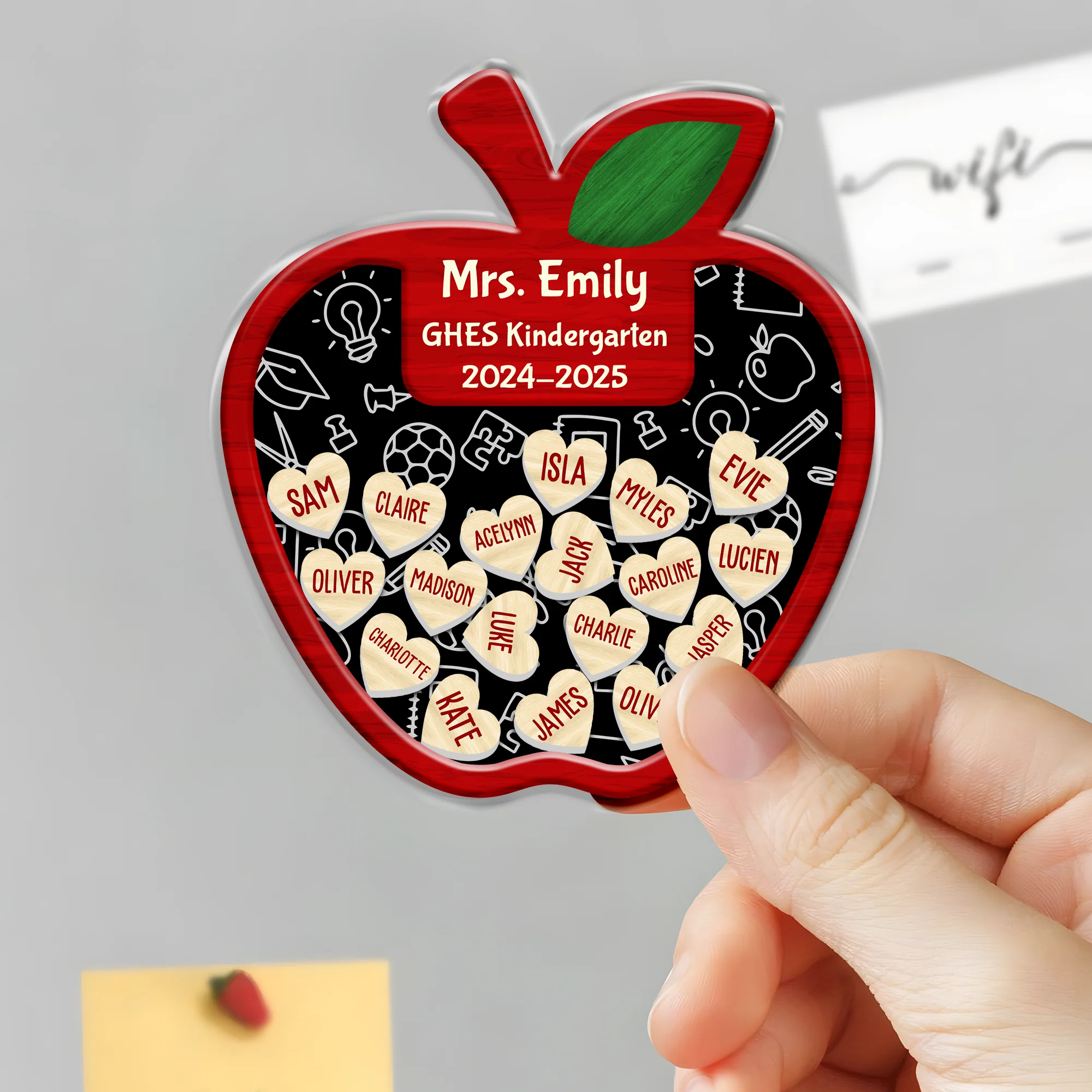 Personalized Thank You Teacher Acrylic Apple Shaking Magnet Gift From Student HO82 894264 - Image 6