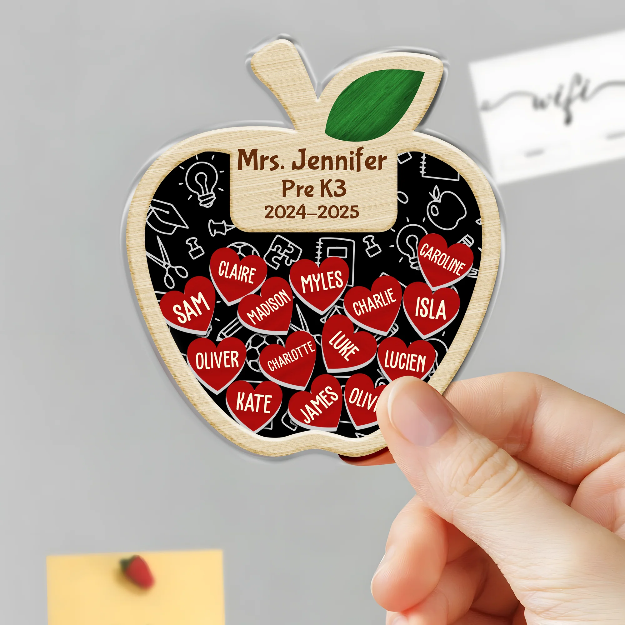Personalized Thank You Teacher Acrylic Apple Shaking Magnet Gift From Student HO82 894264 - Image 7