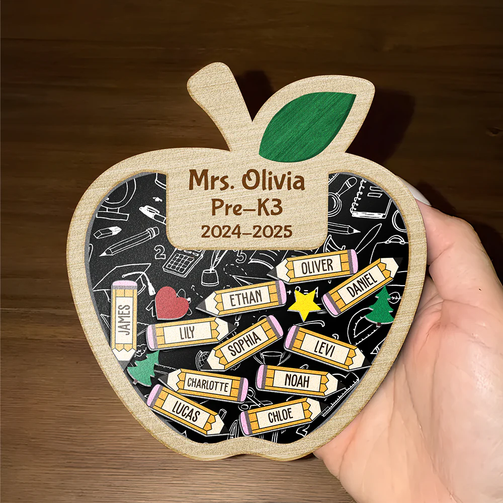 Personalized Thank You Teacher Acrylic Apple Shaking Magnet Gift From Students HO82 894288 - Image 6