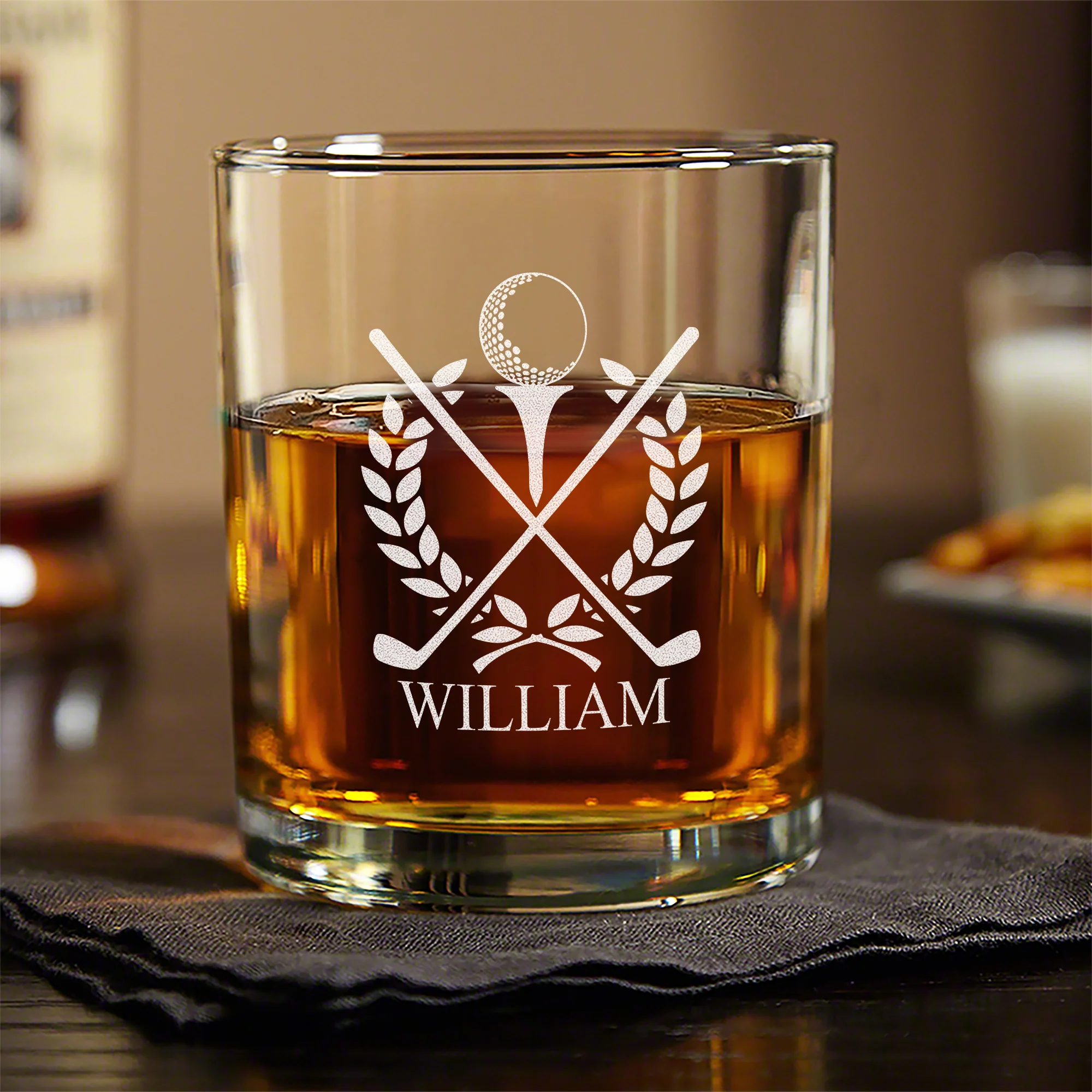 Personalized The Golffather Engraved Whiskey Glass Gift For Husband, Boyfriend, Golf Lovers HO82 900850 - Image 2