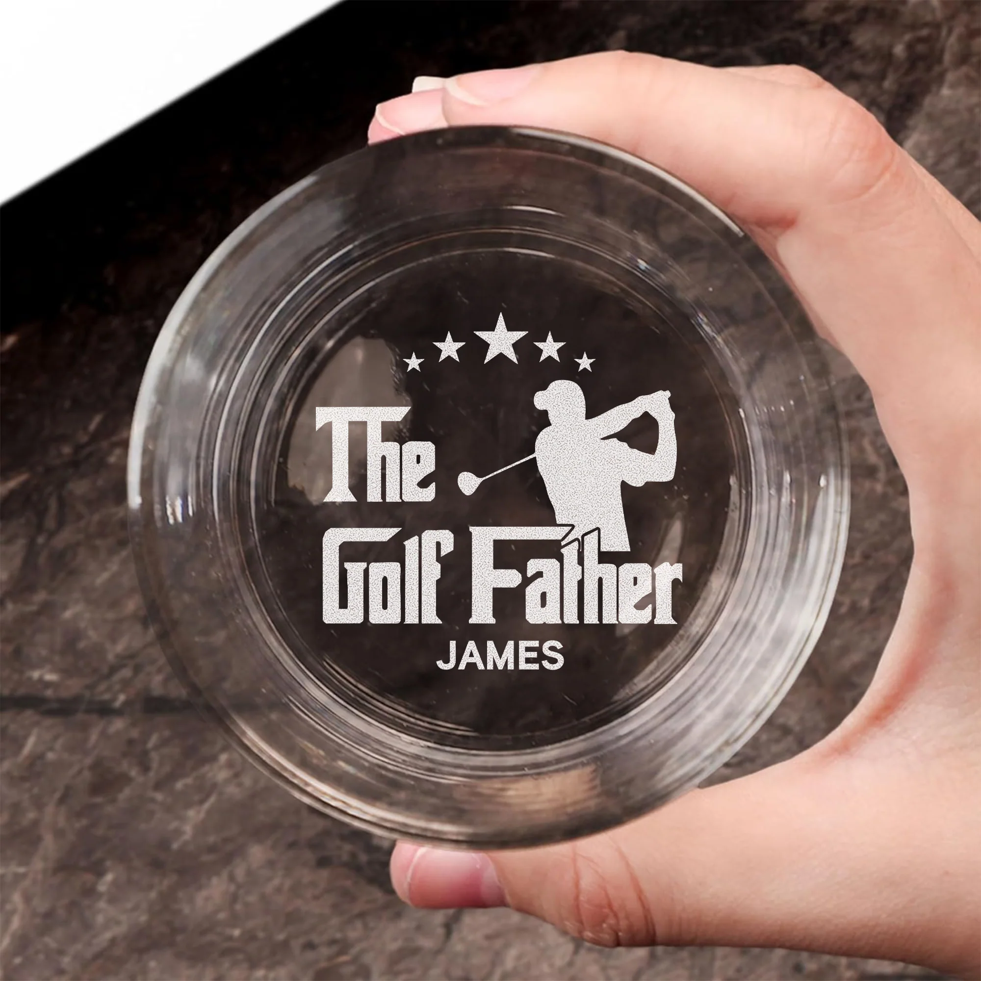 Personalized The Golffather Engraved Whiskey Glass Gift For Husband, Boyfriend, Golf Lovers HO82 900850 - Image 4