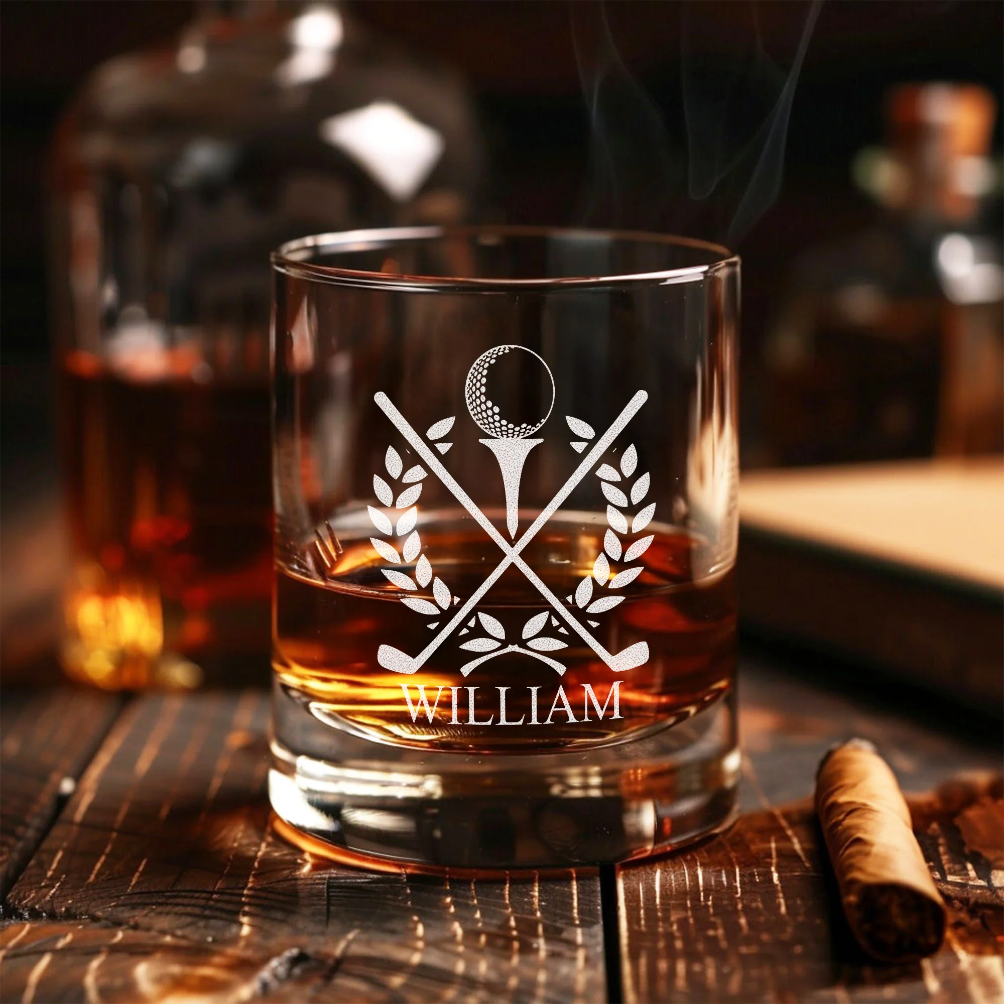 Personalized The Golffather Engraved Whiskey Glass Gift For Husband, Boyfriend, Golf Lovers HO82 900850 - Image 6