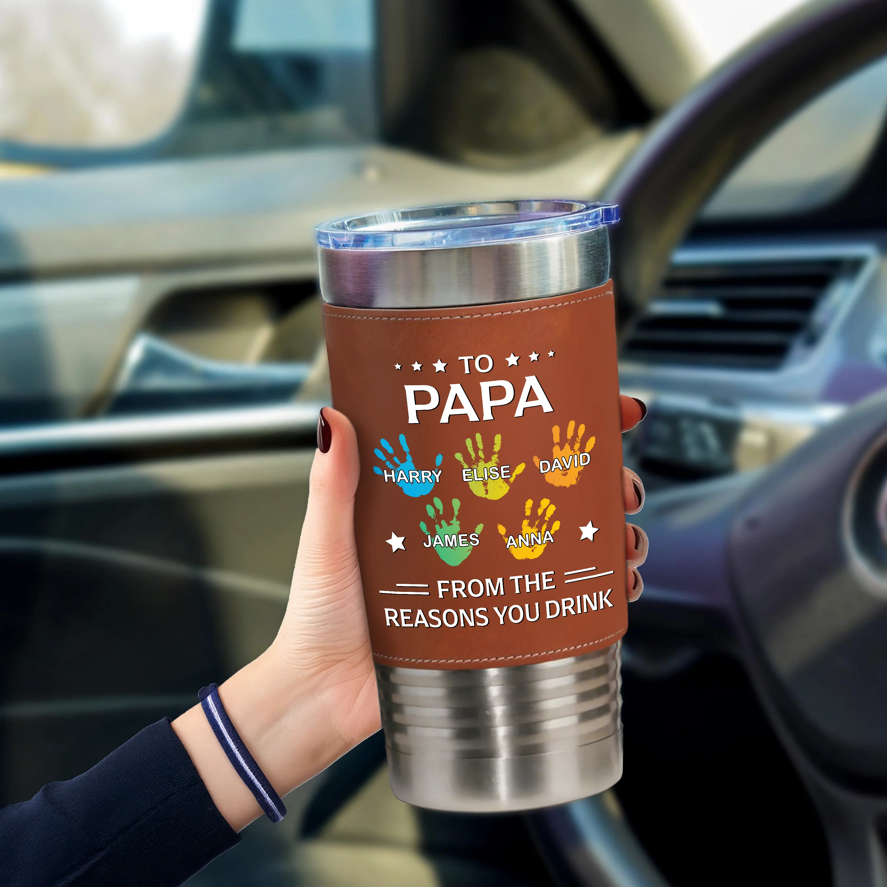 Personalized To Dad From The Reasons You Family Tumbler Gift For Dad HO82 894116 - Image 2