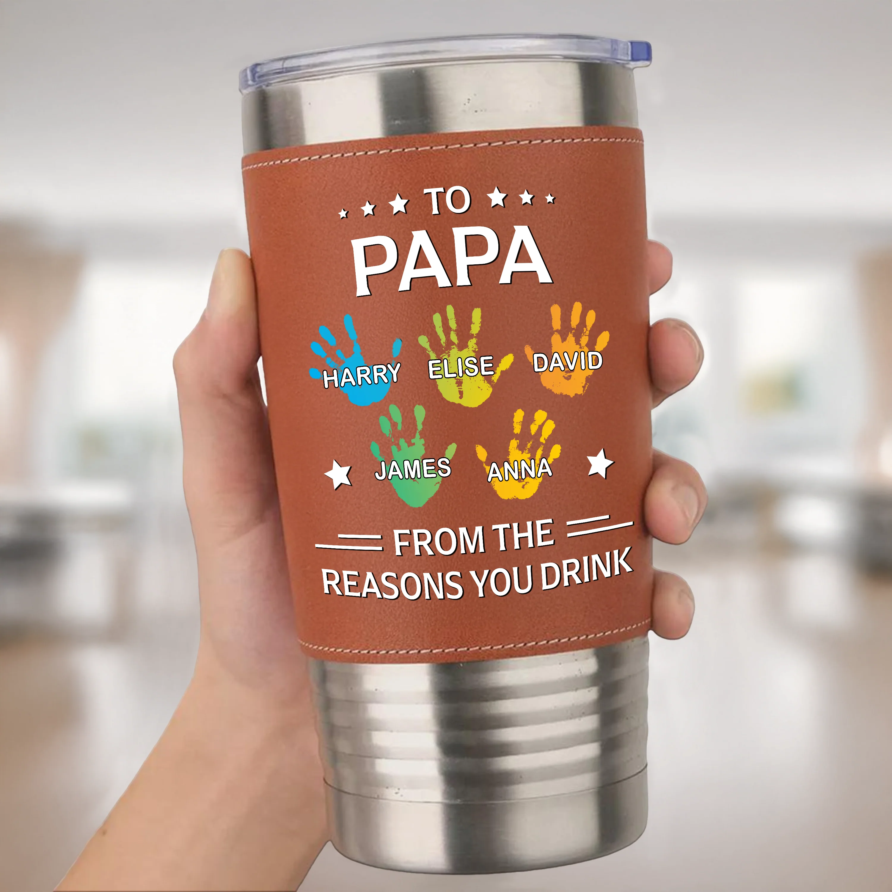 Personalized To Dad From The Reasons You Family Tumbler Gift For Dad HO82 894116 - Image 4