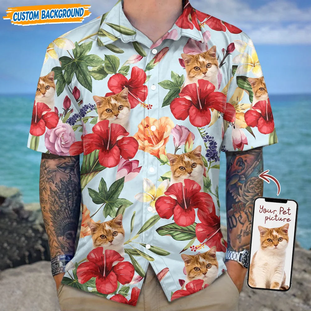 Personalized Upload Dog Cat Photo For Summer Trip Hawaiian Shirt T368 889432 - Image 2