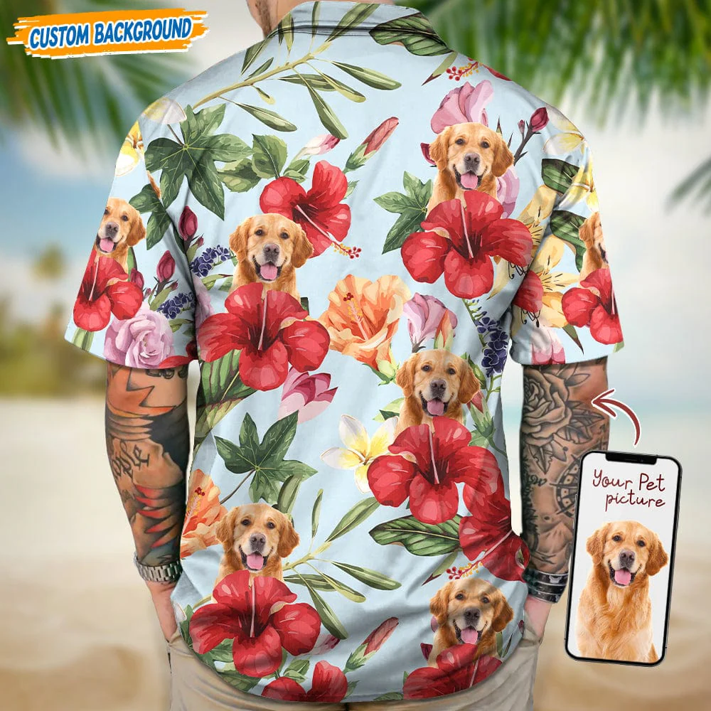 Personalized Upload Dog Cat Photo For Summer Trip Hawaiian Shirt T368 889432 - Image 3