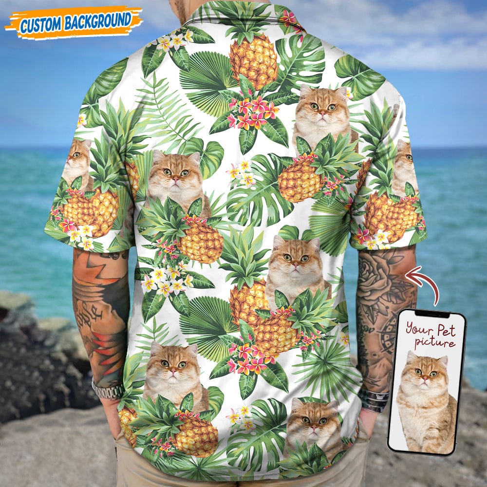 Upload Dog Cat Photo With Tropical Style Hawaiian Shirt T368 889442 - Image 4
