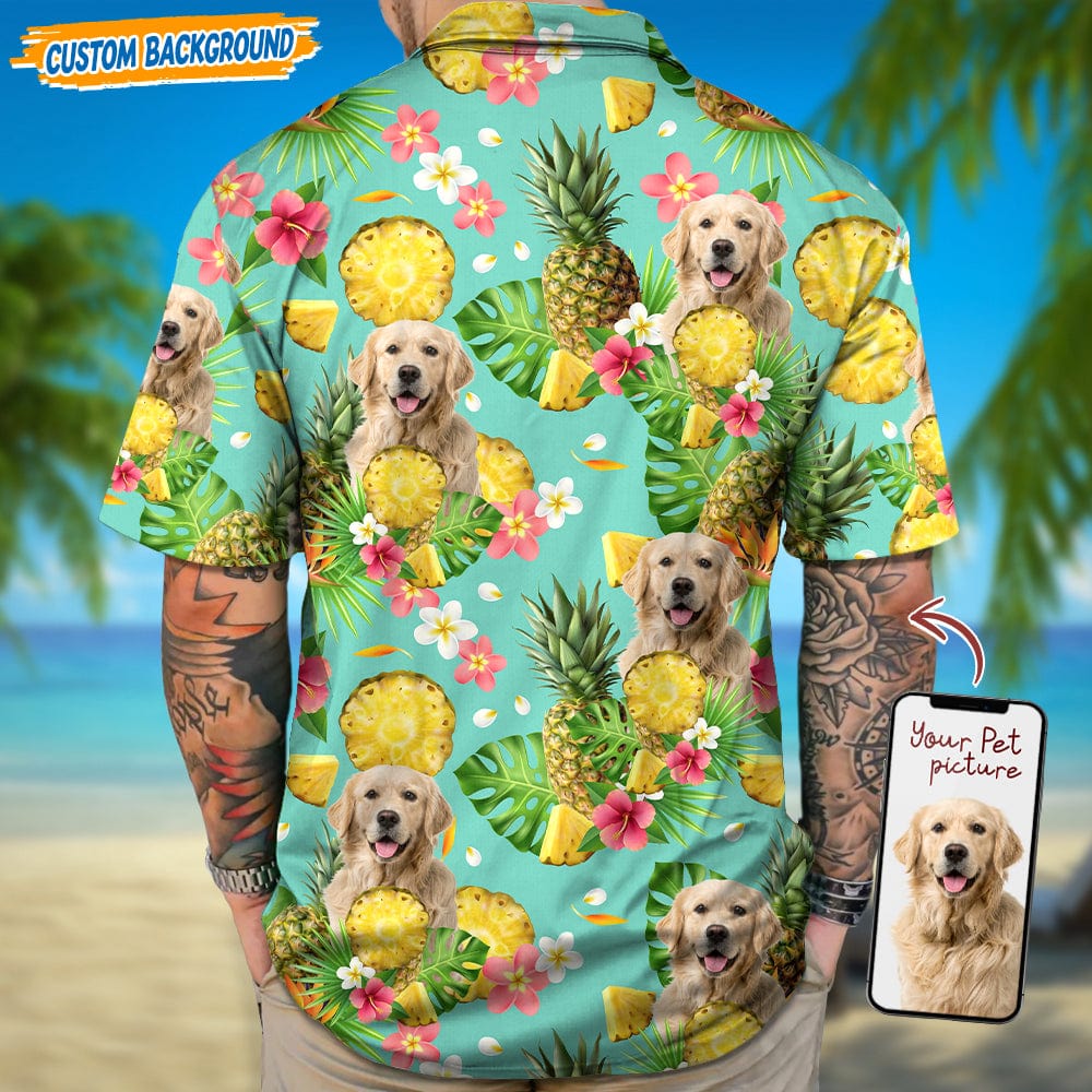Upload Dog Cat Photo With Funny Accessories Hawaiian Shirt T368 889446 - Image 3