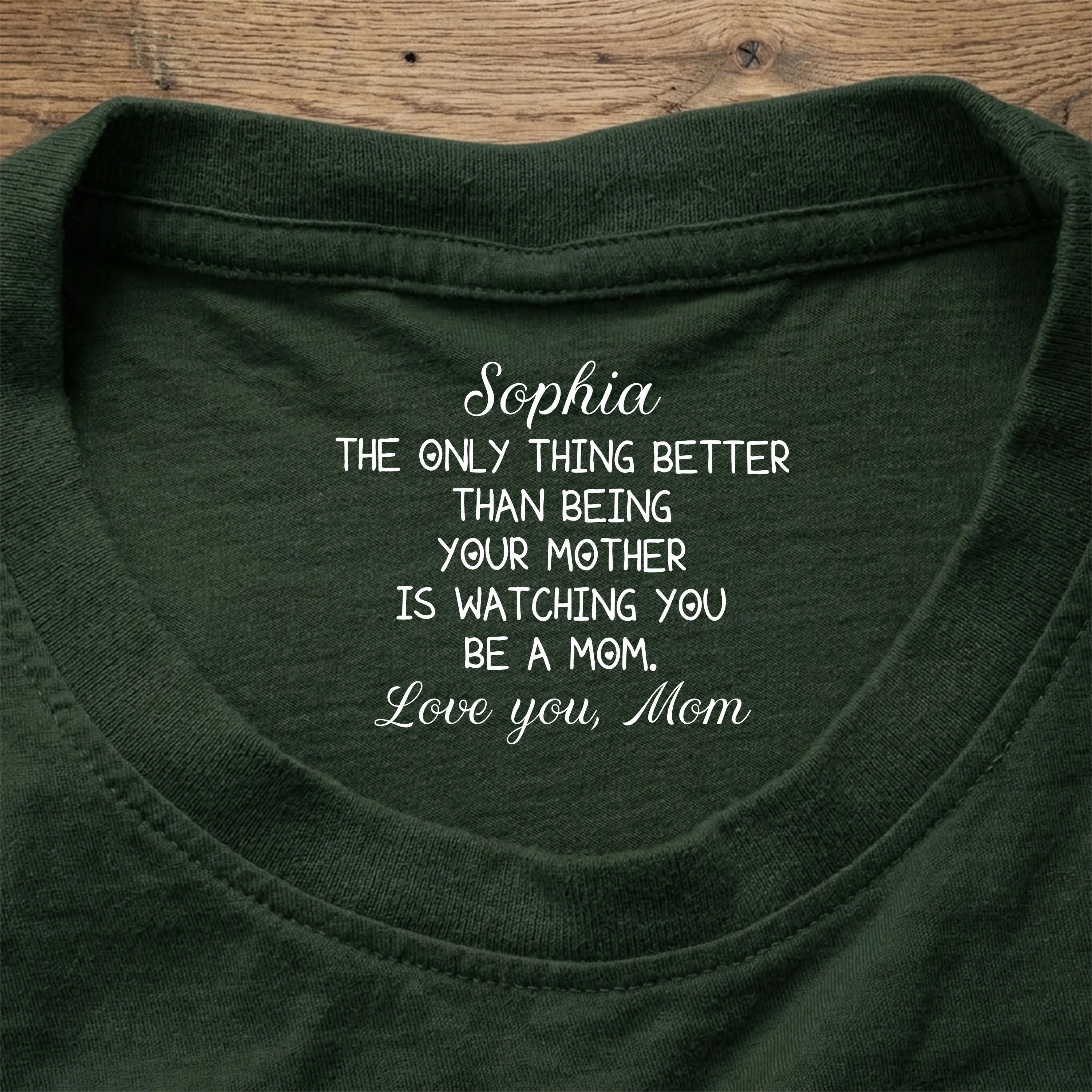 Personalized Watching You Be A Mom Neck Print Back Shirt HO82 901692