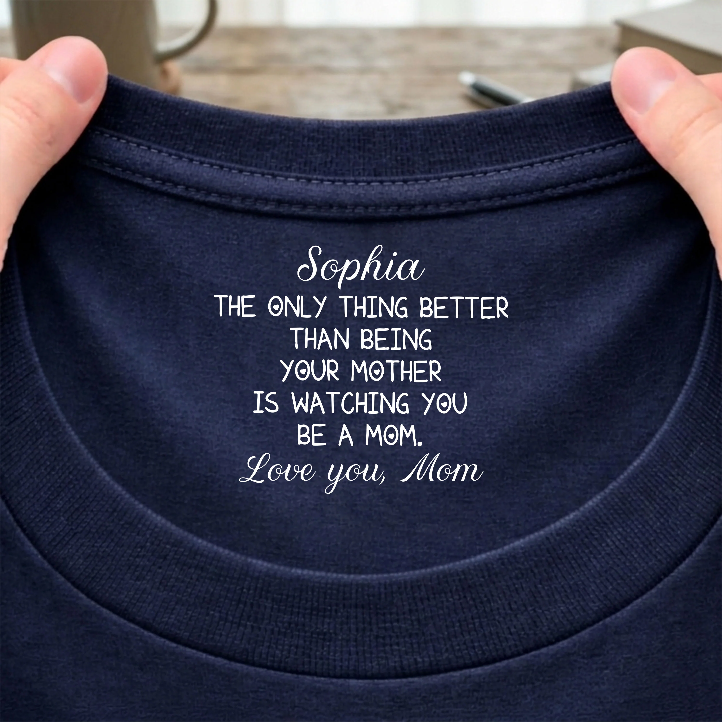 Personalized Watching You Be A Mom Neck Print Back Shirt HO82 901692 - Image 4