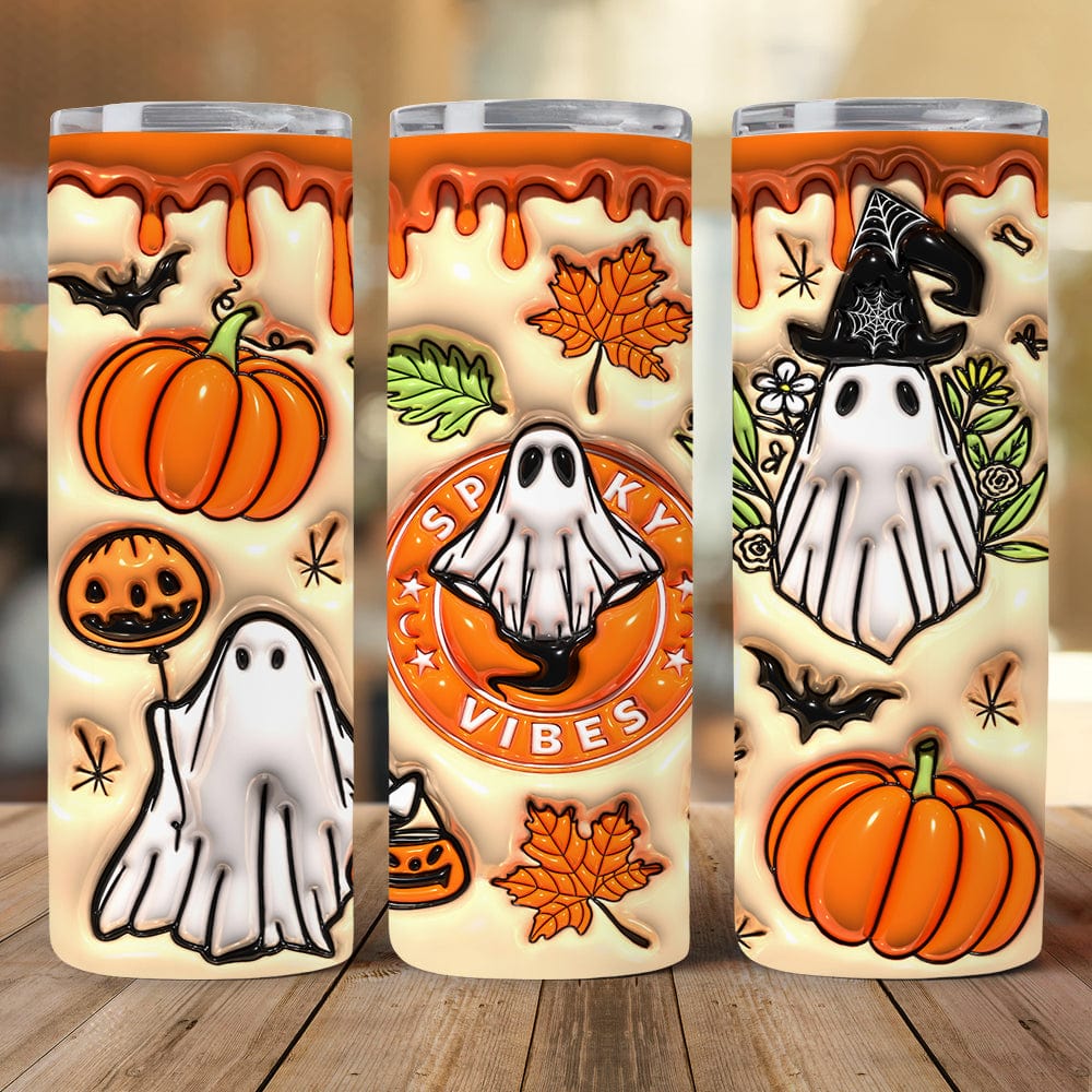 Pumpkin And Spooky Halloween Skinny Tumbler HO82 891328