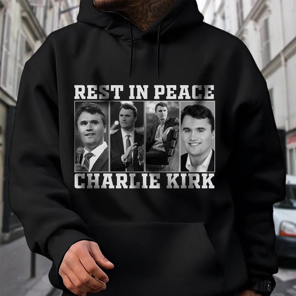 Rest In Peace For Charlie Kirk Memorial Dark Shirt HO82 65732 - Image 3