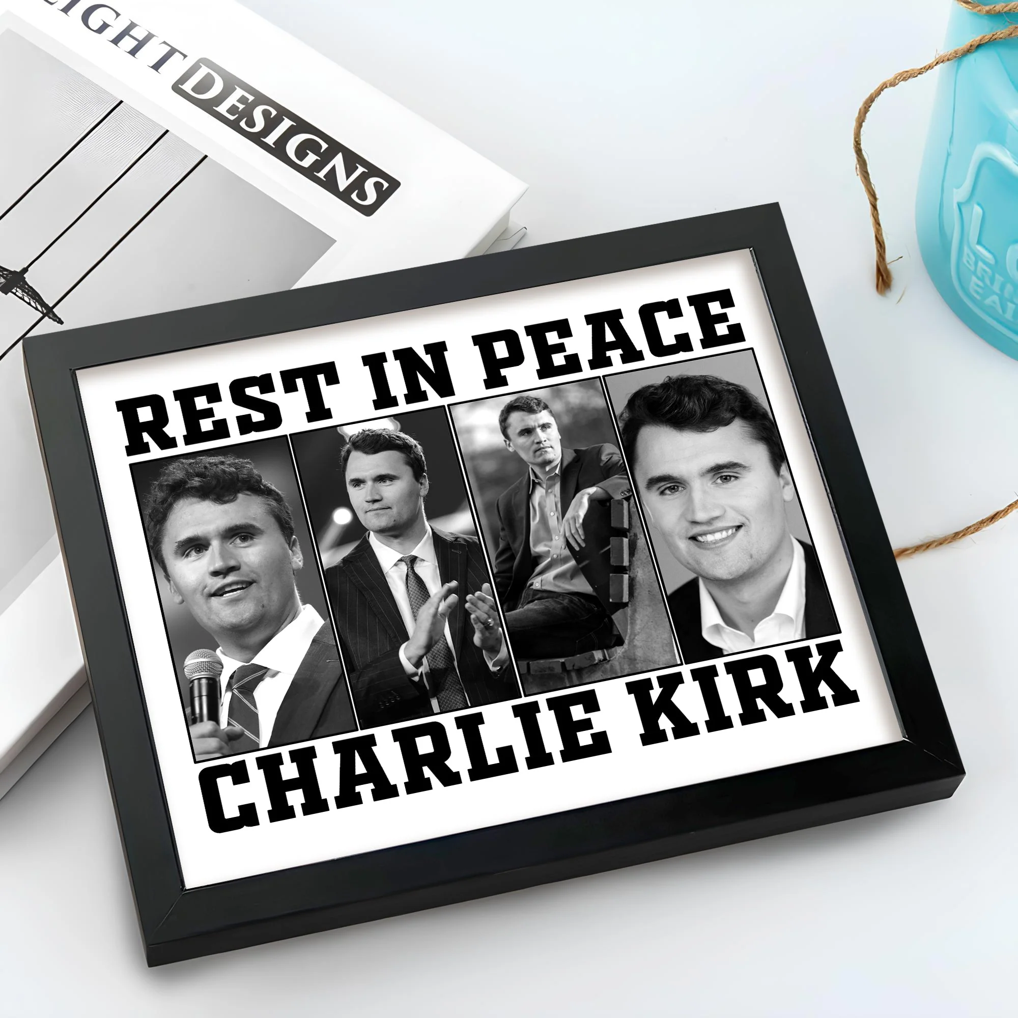 Rest In Peace For Charlie Kirk Memorial Picture Frame HO82 65738 - Image 8