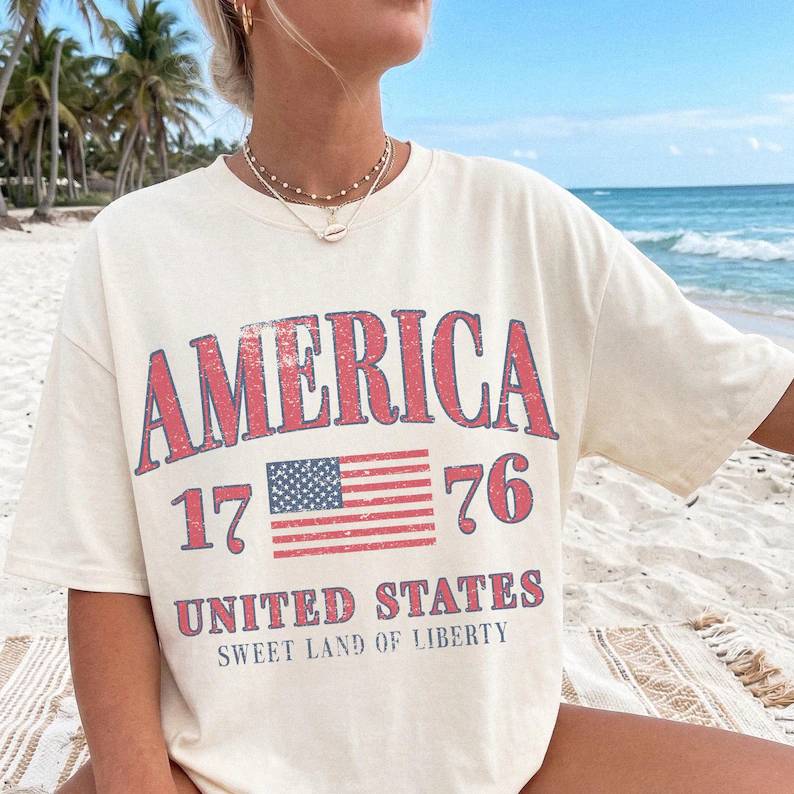 Retro America 4th Of July Shirt Preppy Fourth of July Patriotic Comfort Shirt HO82 902534 - Image 2