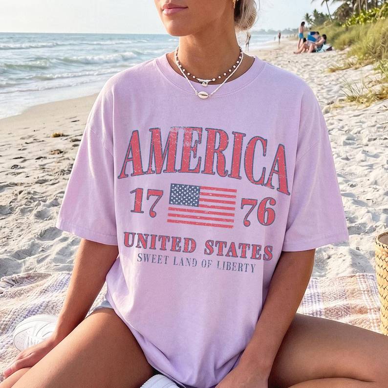 Retro America 4th Of July Shirt Preppy Fourth of July Patriotic Comfort Shirt HO82 902534 - Image 4