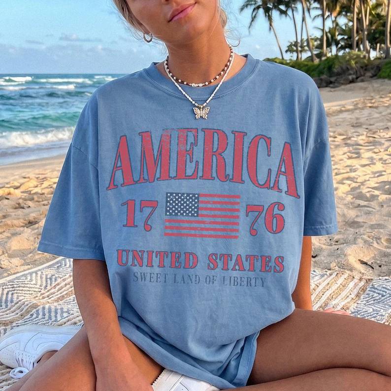 Retro America 4th Of July Shirt Preppy Fourth of July Patriotic Comfort Shirt HO82 902534 - Image 5