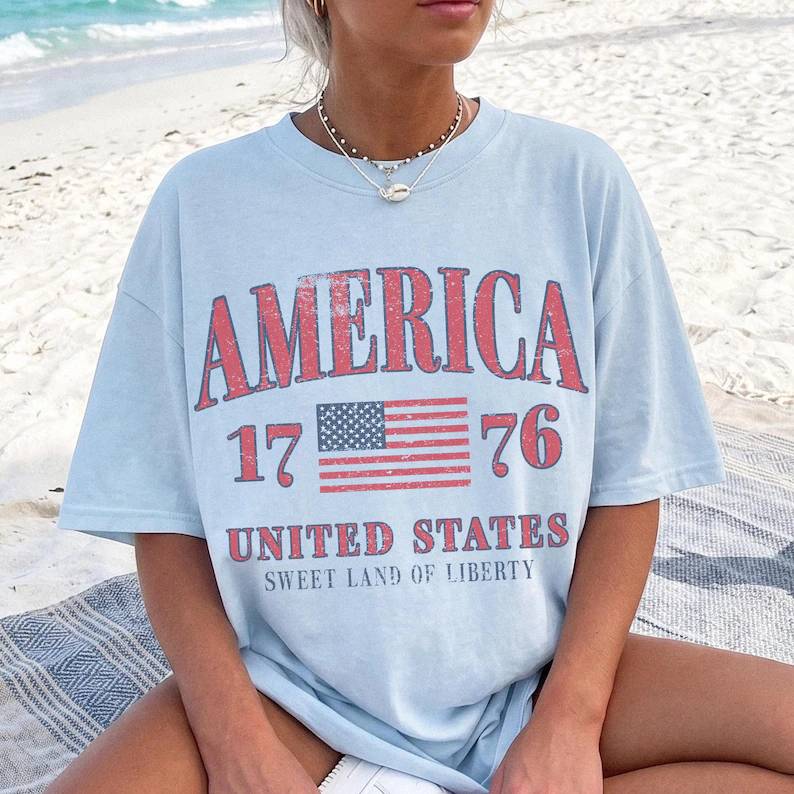 Retro America 4th Of July Shirt Preppy Fourth of July Patriotic Comfort Shirt HO82 902534 - Image 9