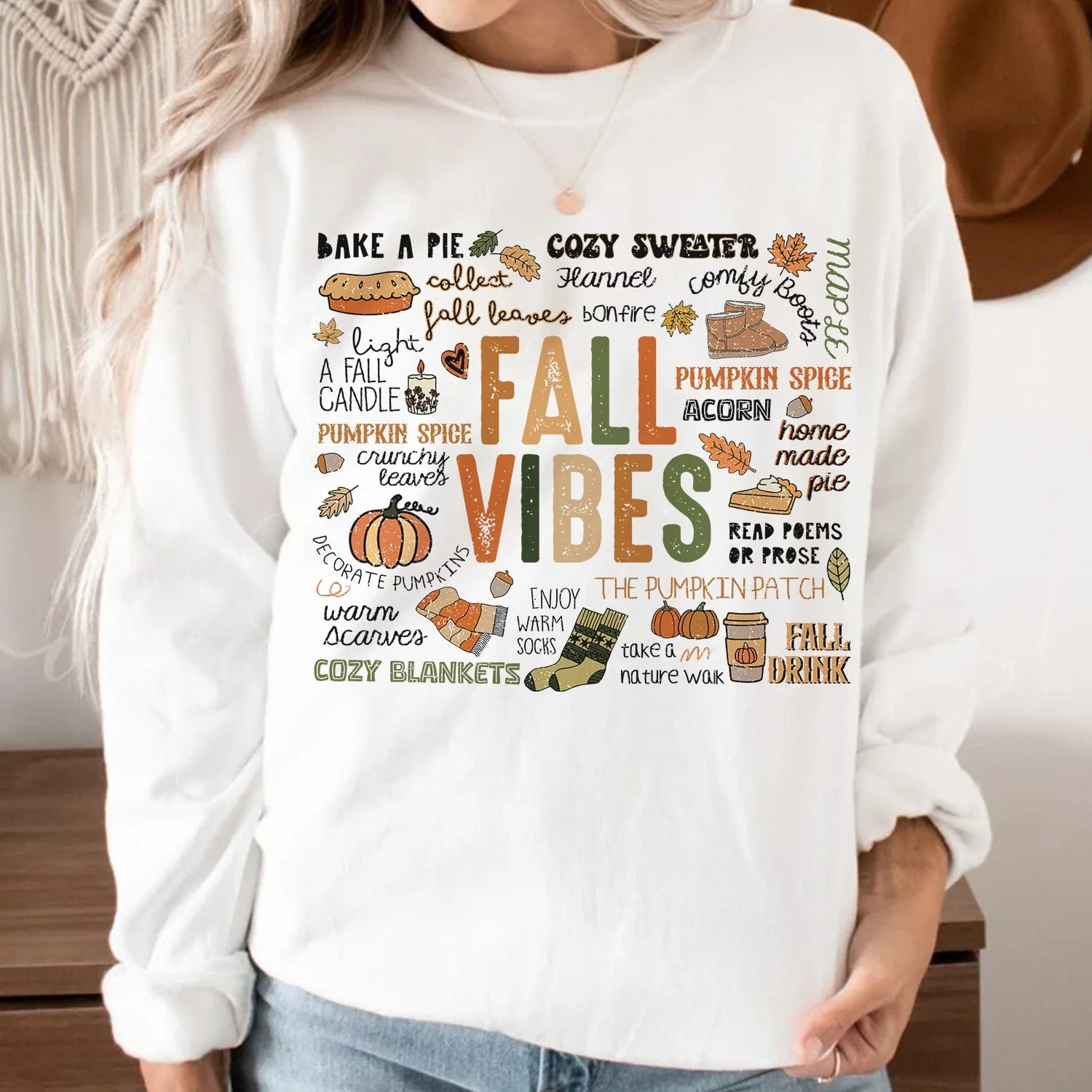 Retro Fall Vibes Autumn Gift Thanksgiving Gift Bright Shirt HO82 893186