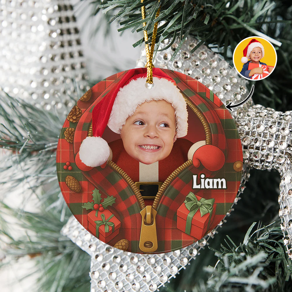 Santa Claus Ceramic Ornament Holiday Decoration Personalized Gift For Family HO82 894648 - Image 2