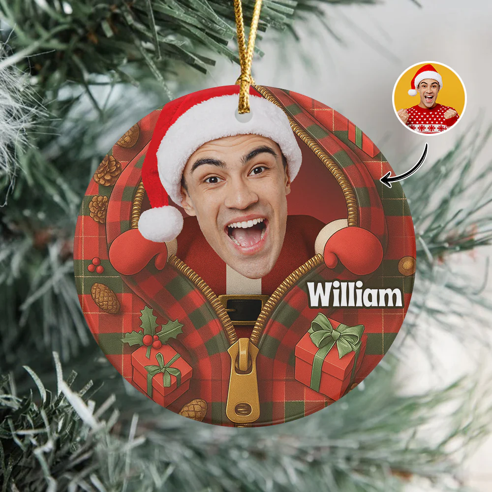Santa Claus Ceramic Ornament Holiday Decoration Personalized Gift For Family HO82 894648 - Image 8