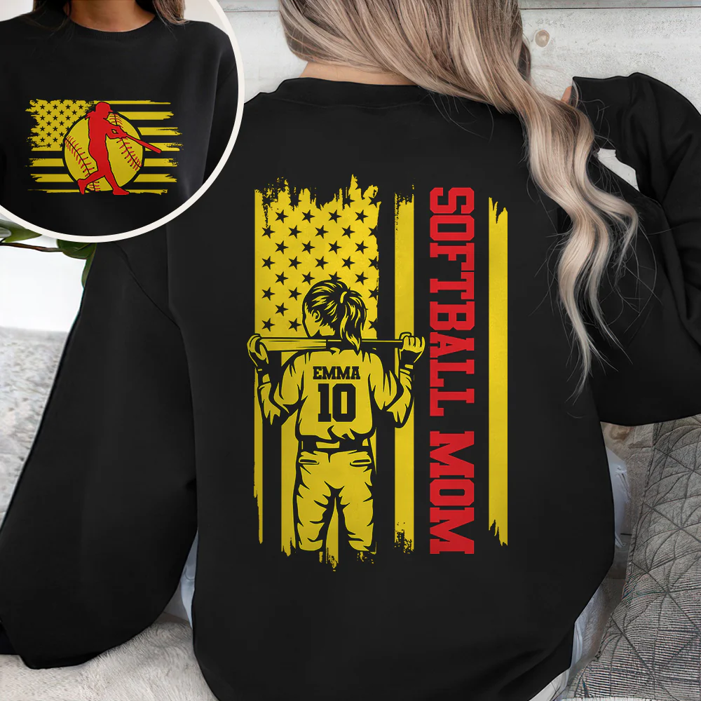 Softball Mom, Softball Dad Dark Shirt Personalized Gift For Mother's Day, Father's Day HO82 893542 - Image 4