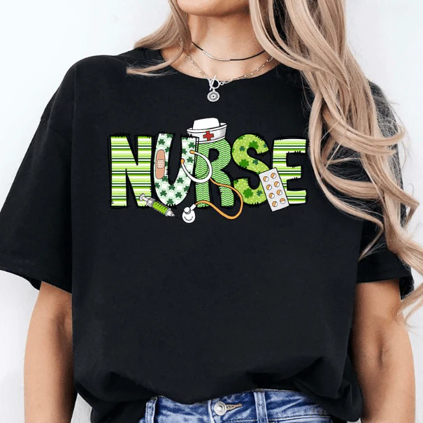 St. Patrick's Day Nurse Lucky Irish Women Shirt HO82 893404 - Image 2