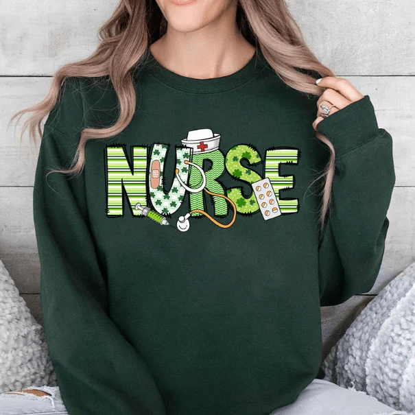 St. Patrick's Day Nurse Lucky Irish Women Shirt HO82 893404 - Image 5
