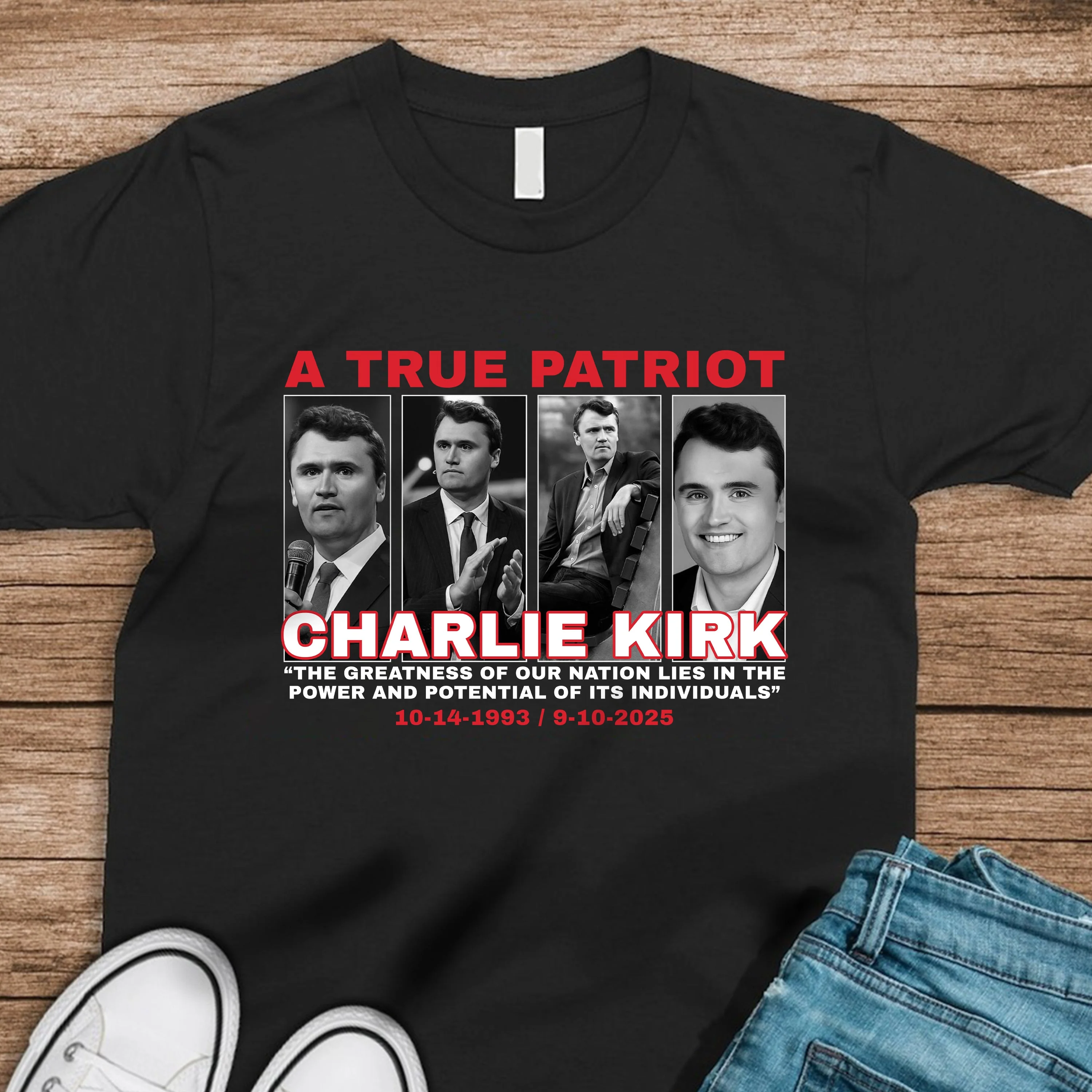 The Greatness Of Our Nation - A True Patriot Charlie Kirk Dark Shirt HO82 65798 - Image 6