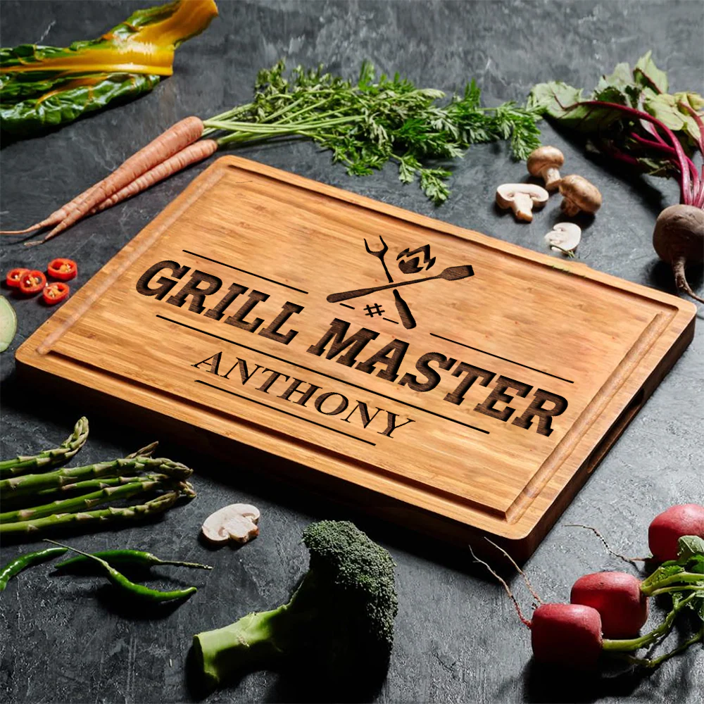 The Grillfather BBQ Engraved Cutting Board Personalized Gift For Father's Day HO82 893990 - Image 4