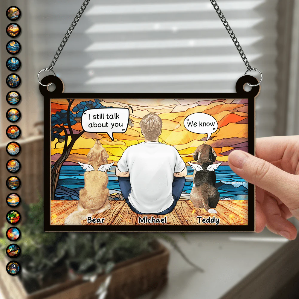 They Still Talk About You Window Hanging Memorial Suncatcher Ornament Personalized Gift HO82 891158 - Image 2