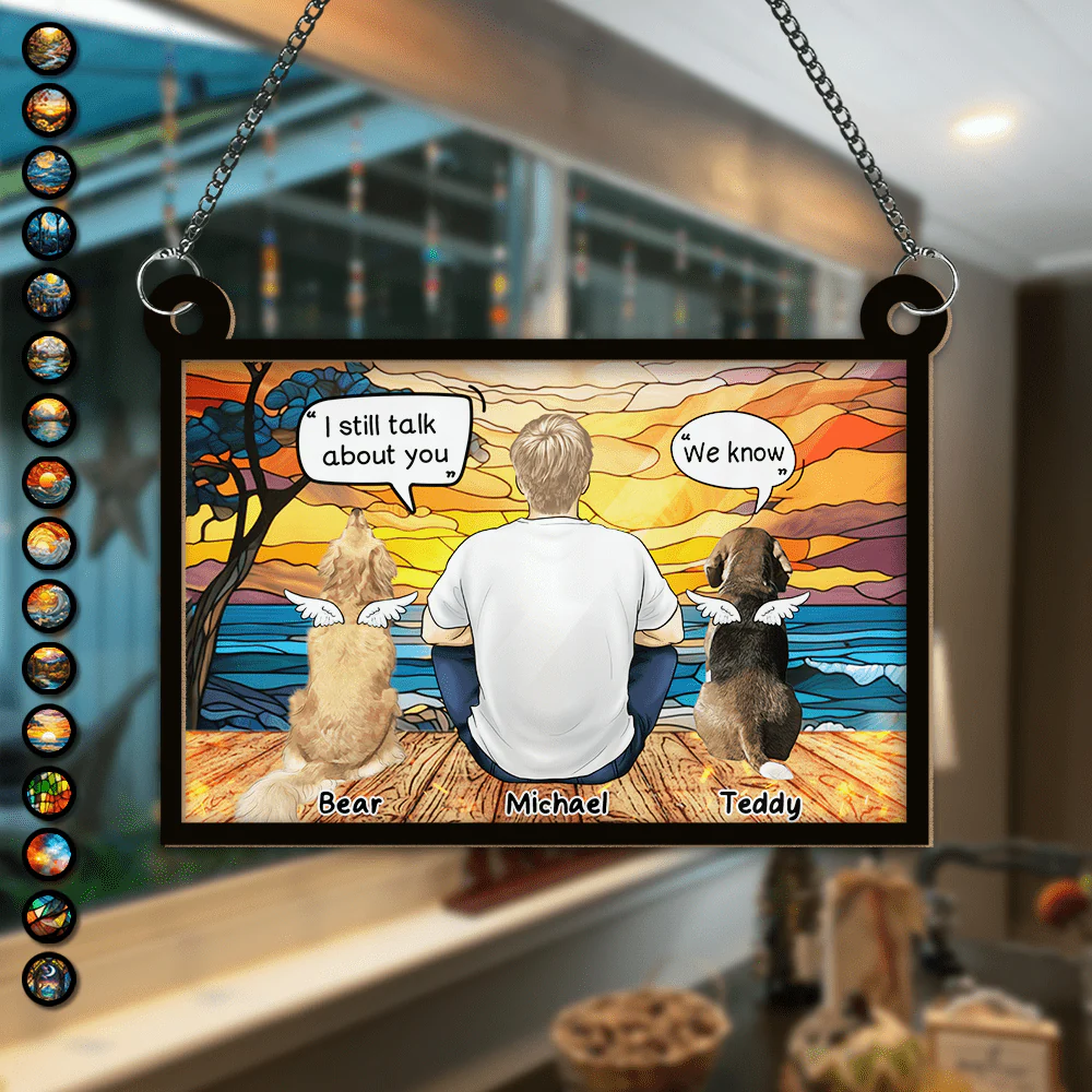 They Still Talk About You Window Hanging Memorial Suncatcher Ornament Personalized Gift HO82 891158 - Image 3