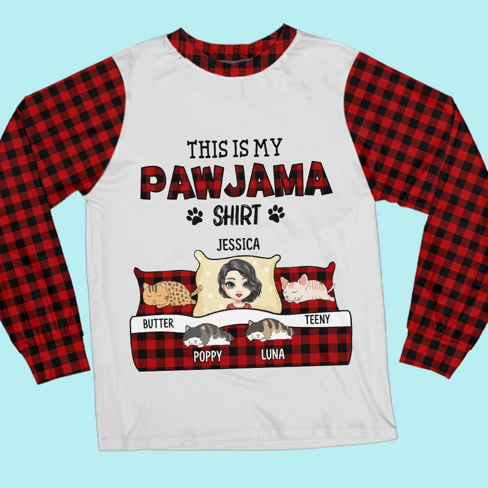 This Is My Pawjama Shirt Cat Pajamas Personalized Gift N304 889652 - Image 2