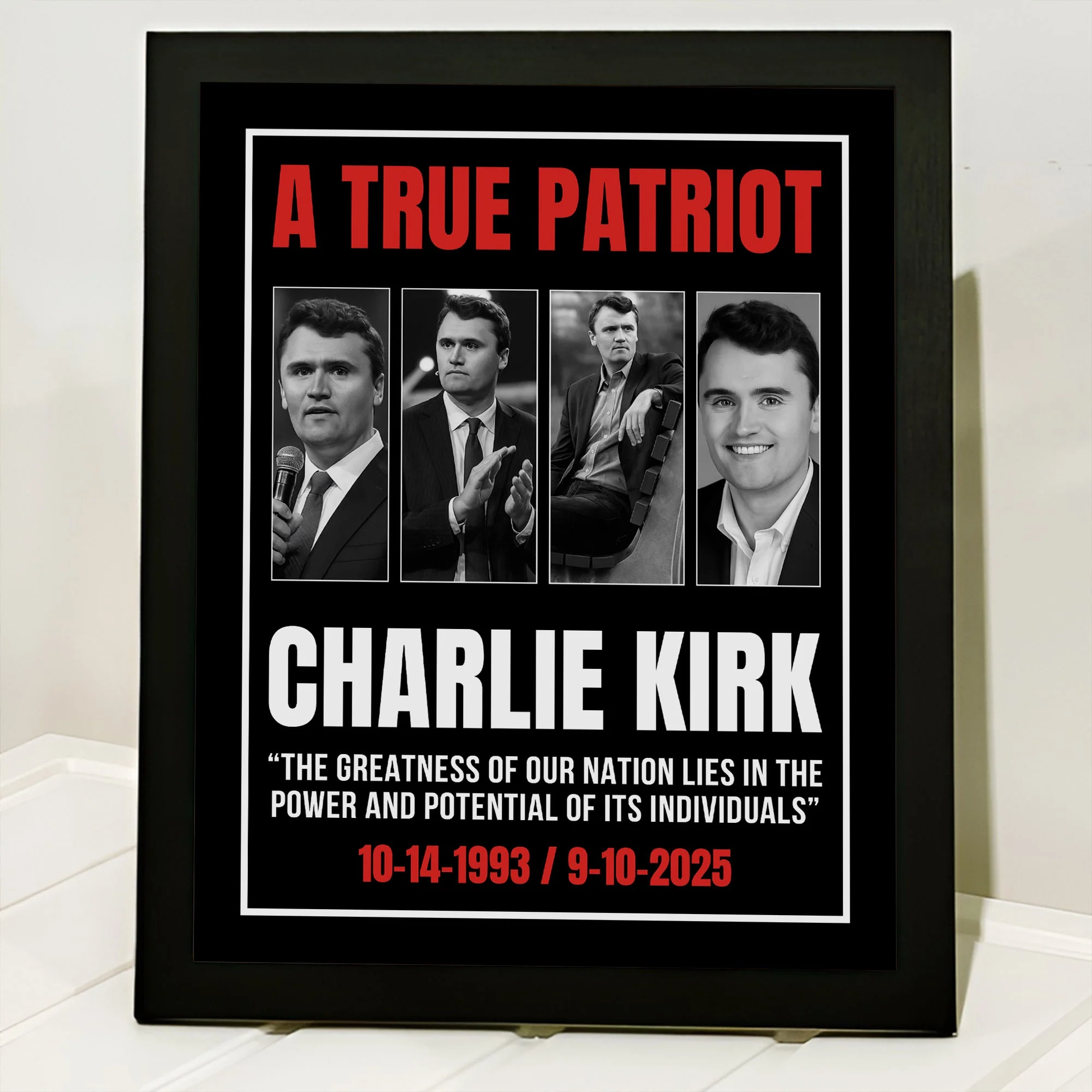 True Patriot Charlie Kirk - The Greatness Of Our Nation Picture Frame HO82 65796 - Image 6