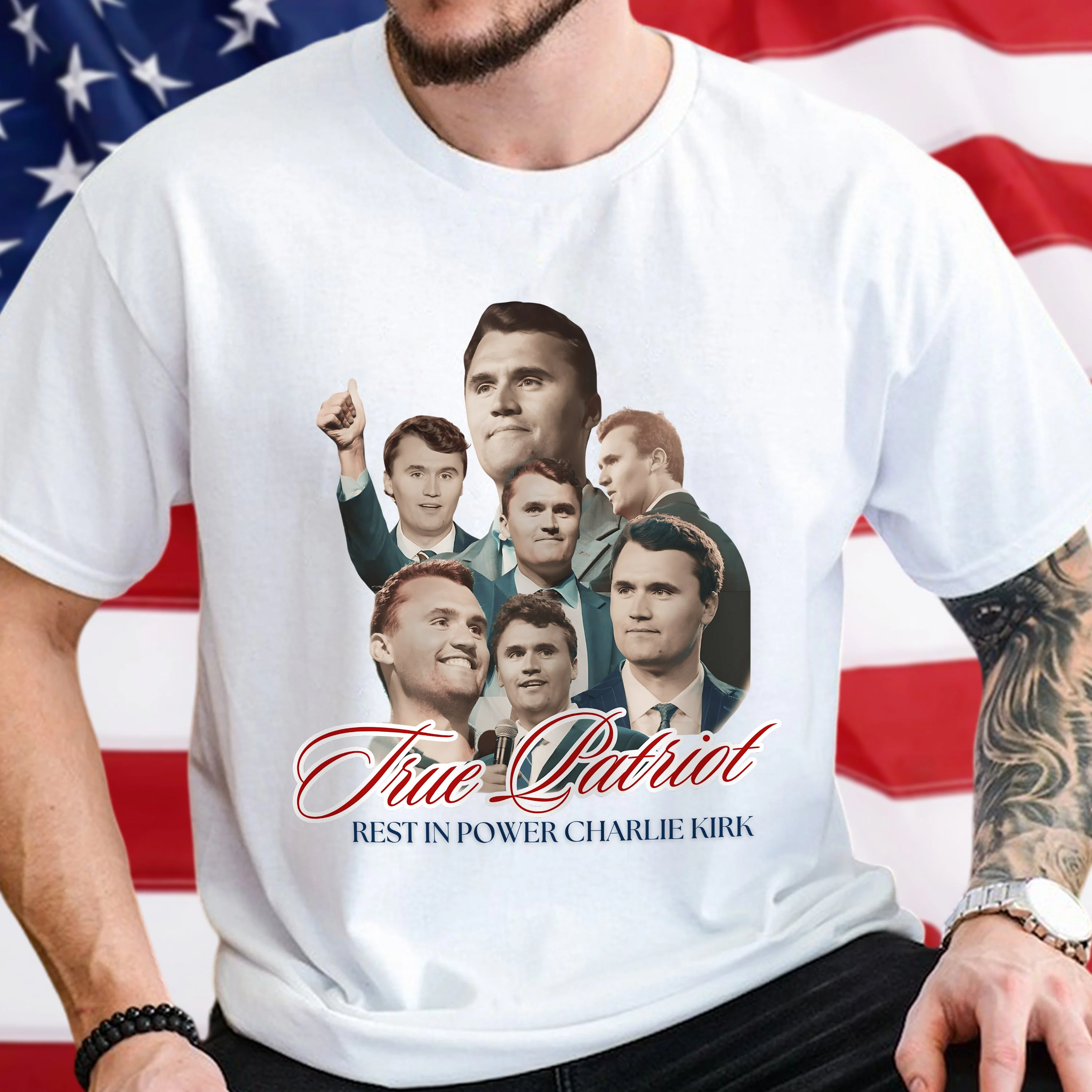 True Patriot Rest In Power Charlie Kirk Bright Shirt HO82 65808 - Image 6