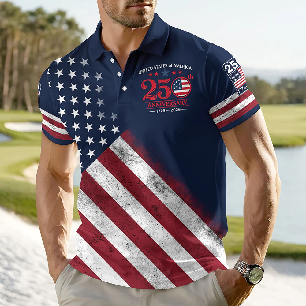 United Stated Of America Anniversary 250th 1776–2026 Anniversary Patriotic Polo Shirt HO82 902788 - Image 7