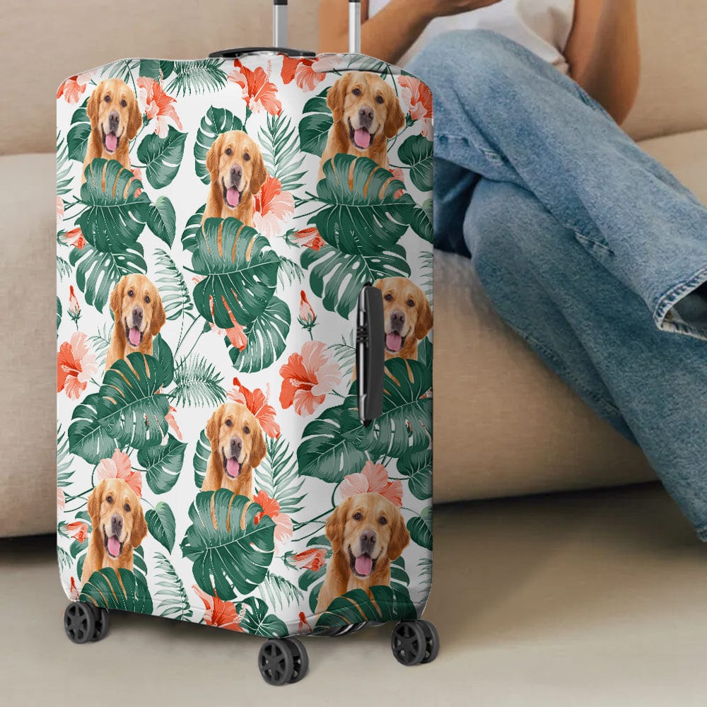 Upload Dog Photo For Dog Lovers Hawaiian Luggage Cover TA29 889422 - Image 3