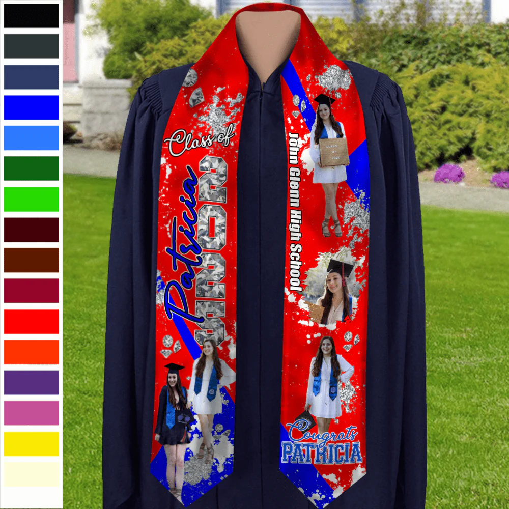 Upload Photo Class Of 2026 Congratulations Graduation Gift Stoles N369 890186 - Image 4