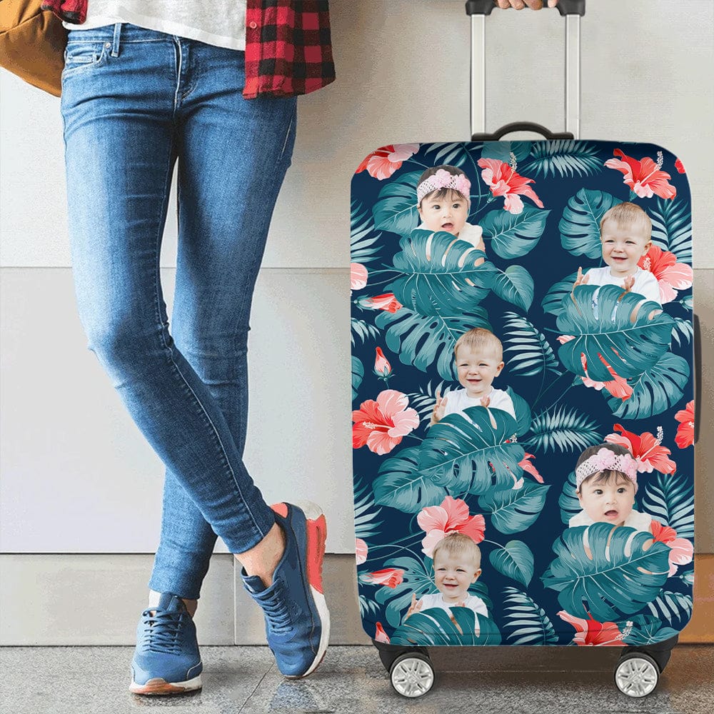 Upload Photo Family Hawaiian Luggage Cover TA29 889420