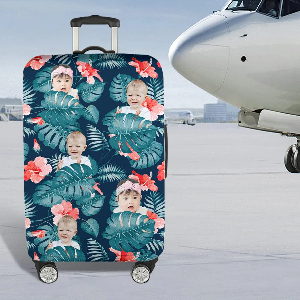 Upload Photo Family Hawaiian Luggage Cover TA29 889420 - Image 2