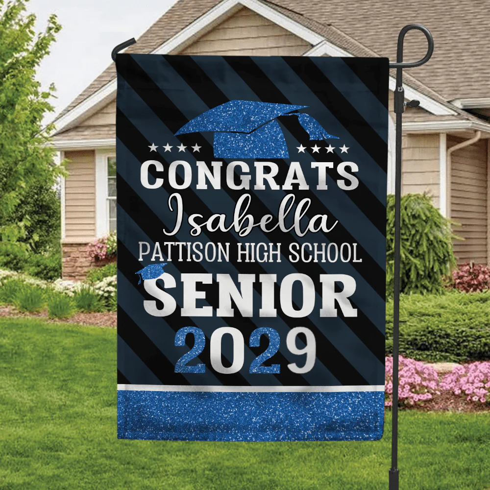 Upload School Logo Class of 2025 Graduation Garden Flag N304 890278 - Image 8