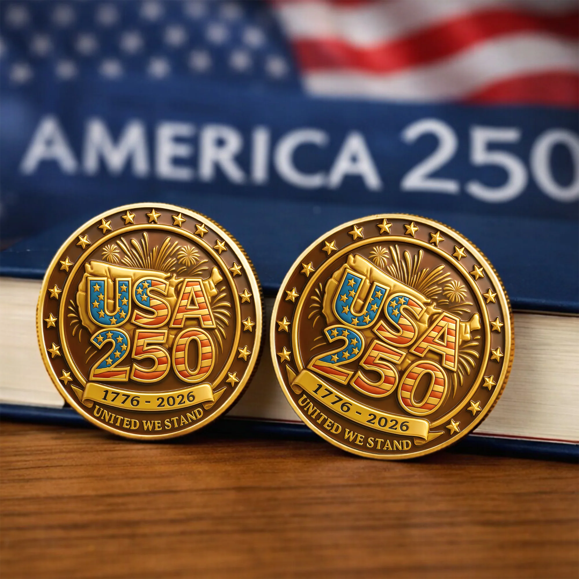 USA 250 Anniversary 1776-2026 United We Stand Coin HO82 901864 - Image 4